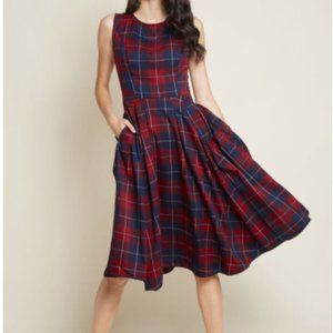 Collectif x  Modcloth, Astrid Ginsburg Check Dress